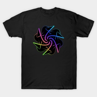 Abstract Rainbow Spiral T-Shirt